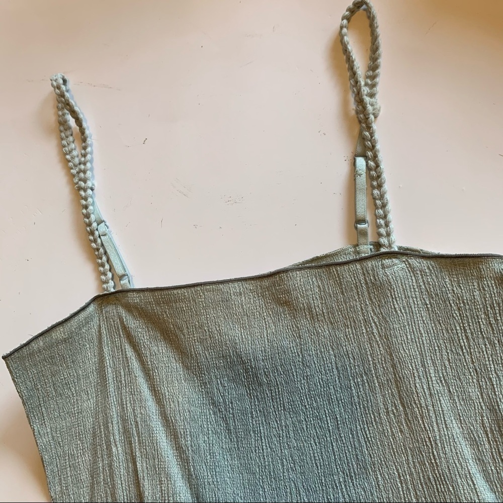 MAX STUDIO boho spaghetti strap ombré stripe crinkle skirt dress spring summer - Picture 9 of 16